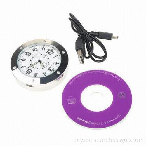Spy Rec Table Clock Camera, Mini Hidden DVR Surveillance Video Cam Camcorder